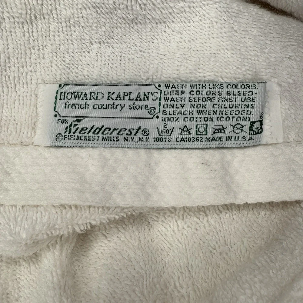 Vintage Pair Fieldcrest Howard Kaplans French Country Farm Animal Bath Towel Set